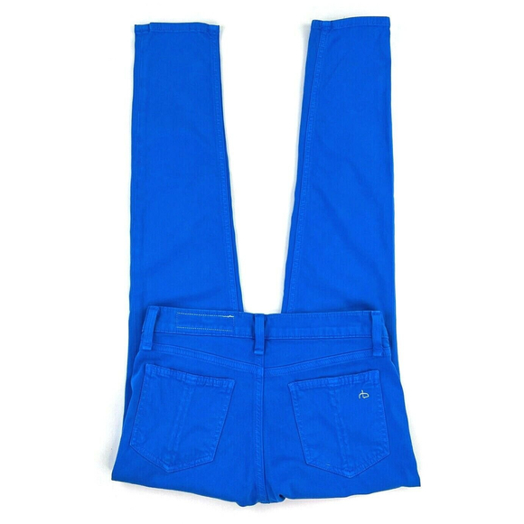 Rag and Bone for Intermix Womens Capri Stretch Skinny Jeans Liza Blue 26 x 26.5 - Picture 3 of 9